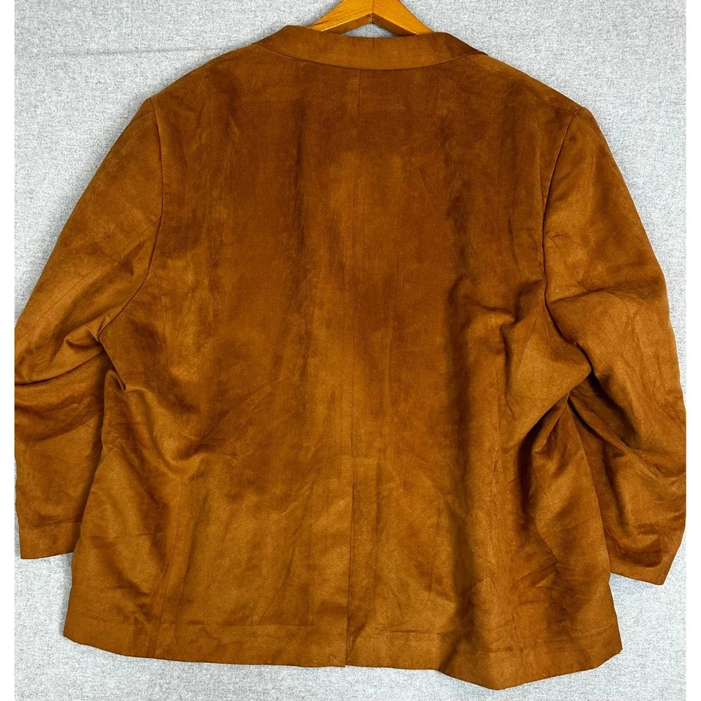 KS Signature Blazer Mens 62 Big Camel Brown Faux Suede Sport Coat 63-0754-0